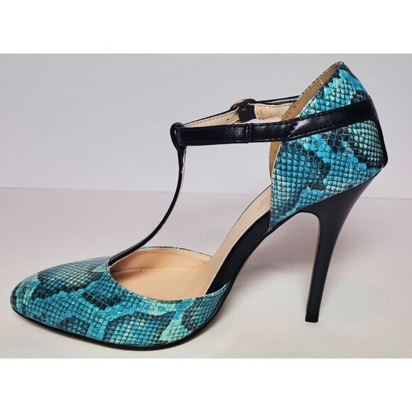 PRIMADONNA COLLECTION WOMEN SIZE EURO 37 BLUE  SNAKE DESIGN NEW / BOX  00066 - Picture 3 of 12